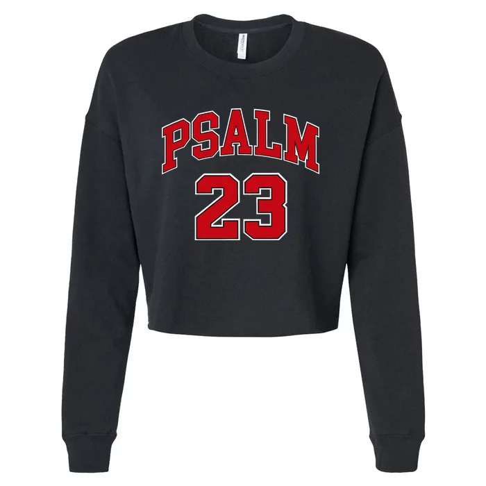 Psalm 23 Retro Sneakerhead Christian Bible Jesus Cropped Pullover Crew