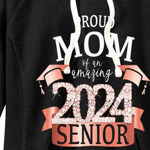 Proud 2024 Senior Mom I Elegant Rose Celebration Outfit Women's Fleece Hoodie