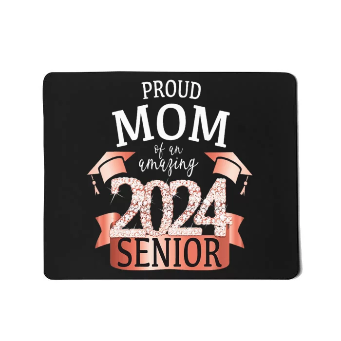 Proud 2024 Senior Mom I Elegant Rose Celebration Outfit Mousepad