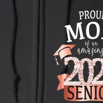 Proud 2024 Senior Mom I Elegant Rose Celebration Outfit Full Zip Hoodie