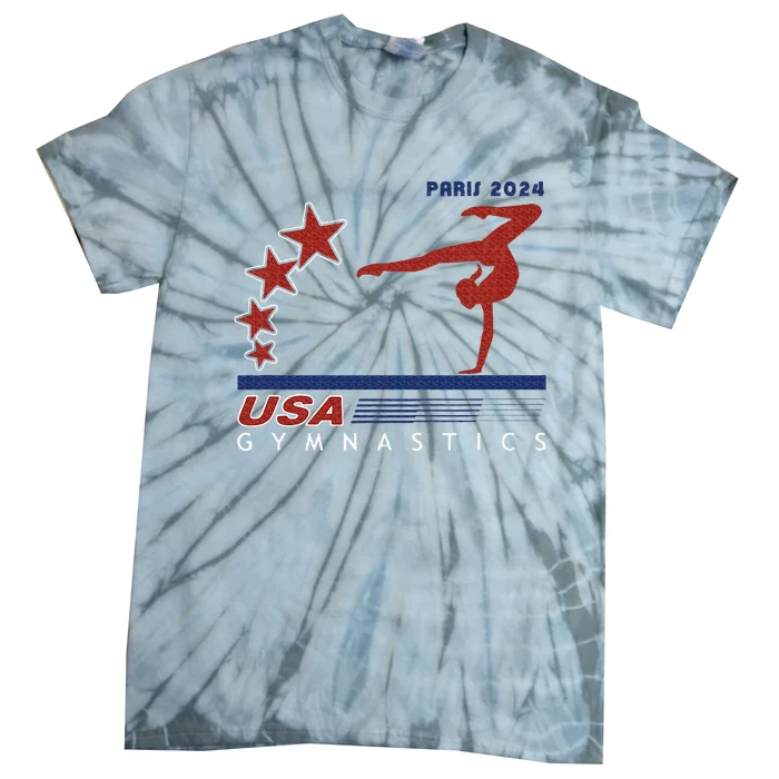 Paris 2024 Summer Games Gymnastics America Sports Tie-Dye T-Shirt