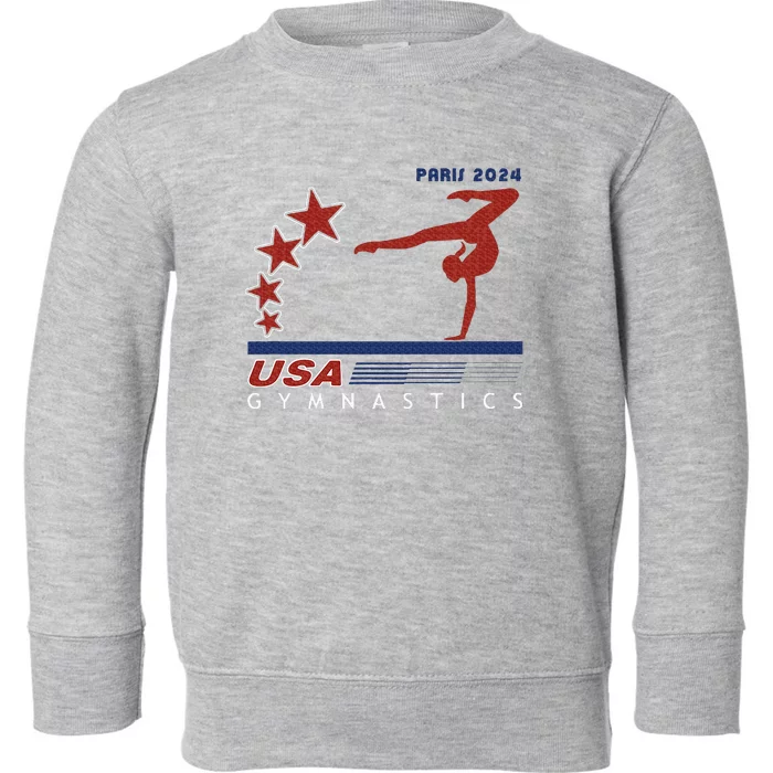 Paris 2024 Summer Games Gymnastics America Sports Toddler Sweatshirt