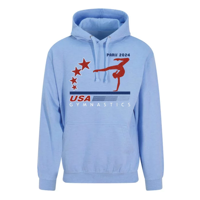 Paris 2024 Summer Games Gymnastics America Sports Unisex Surf Hoodie