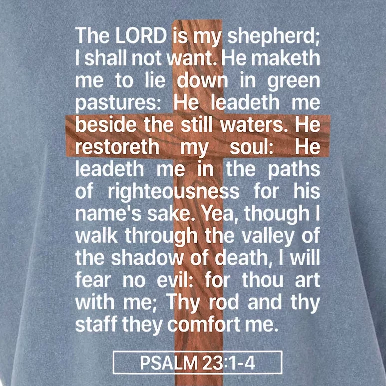 Psalm 23 The Book Of Psalms 2314 The Lord Is My Shepherd Garment-Dyed Women's Muscle Tee