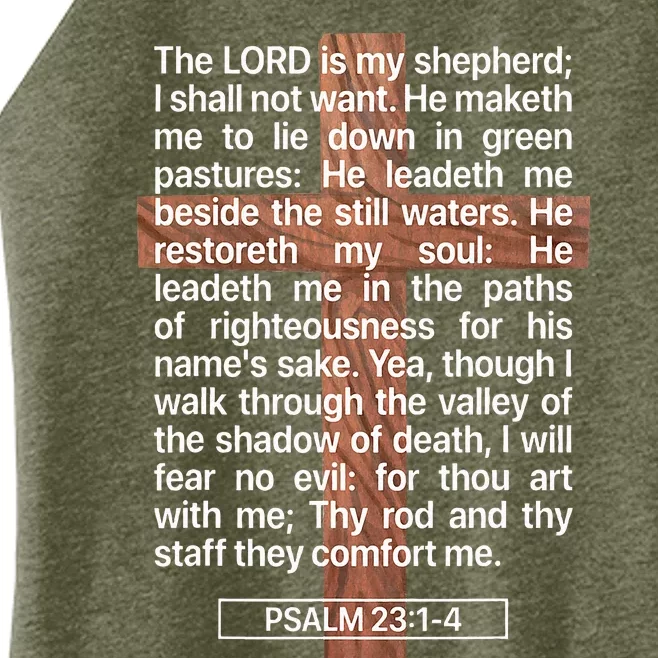 Psalm 23 The Book Of Psalms 2314 The Lord Is My Shepherd Women’s Perfect Tri Rocker Tank