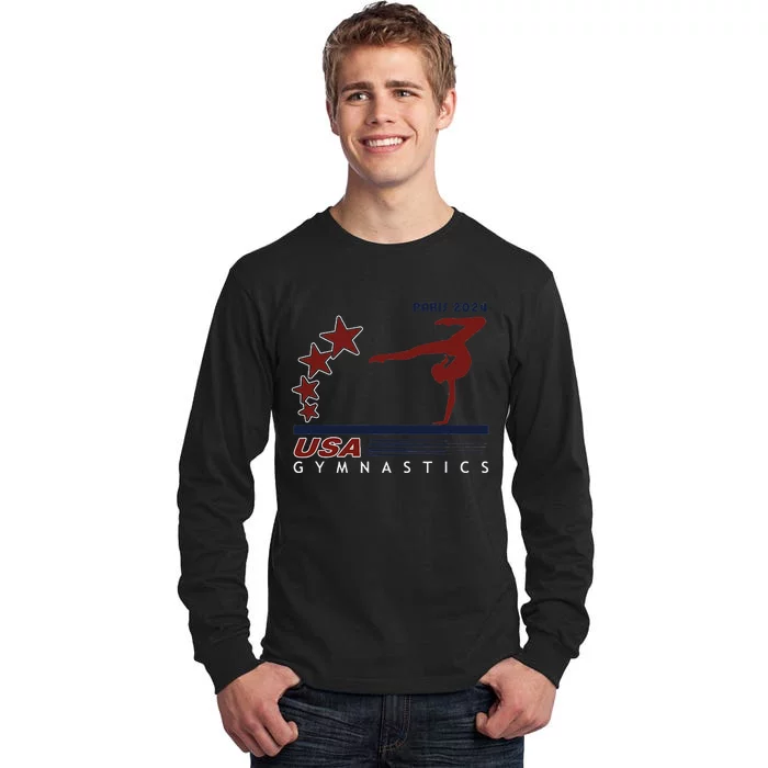 Paris 2024 T.E.A.M U.S.A Gymnastics Support Tall Long Sleeve T-Shirt