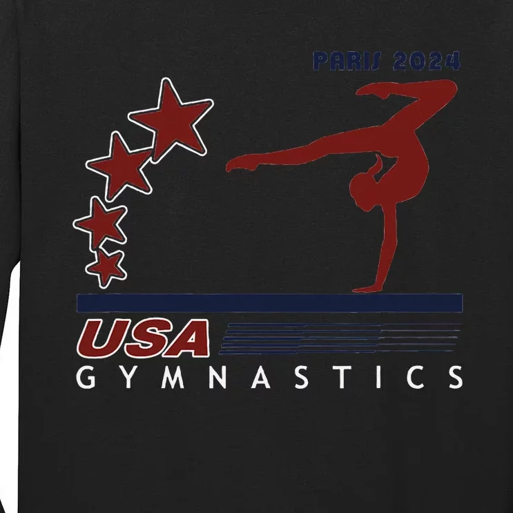 Paris 2024 T.E.A.M U.S.A Gymnastics Support Tall Long Sleeve T-Shirt