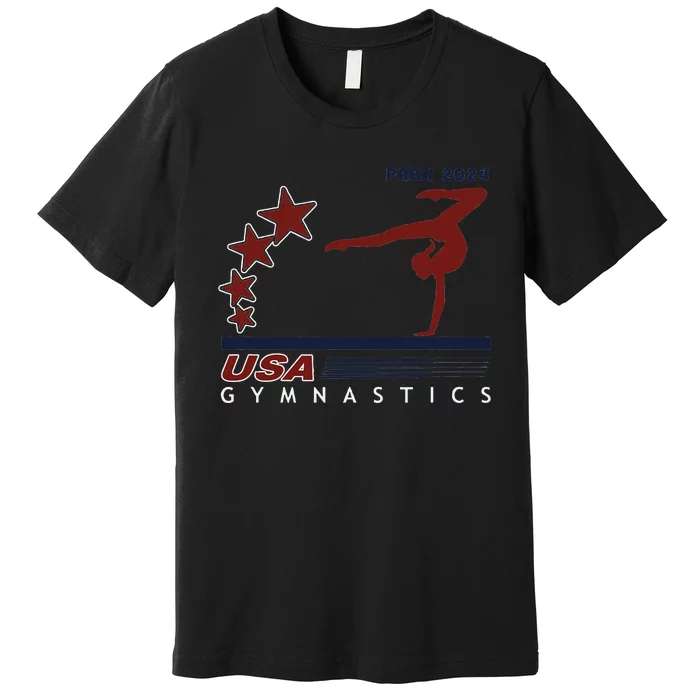 Paris 2024 T.E.A.M U.S.A Gymnastics Support Premium T-Shirt