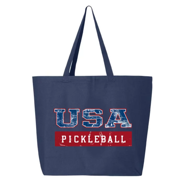 Pickleball 2024 Us Flag Patriotic American Sports Fan Usa Funny Gift 25L Jumbo Tote