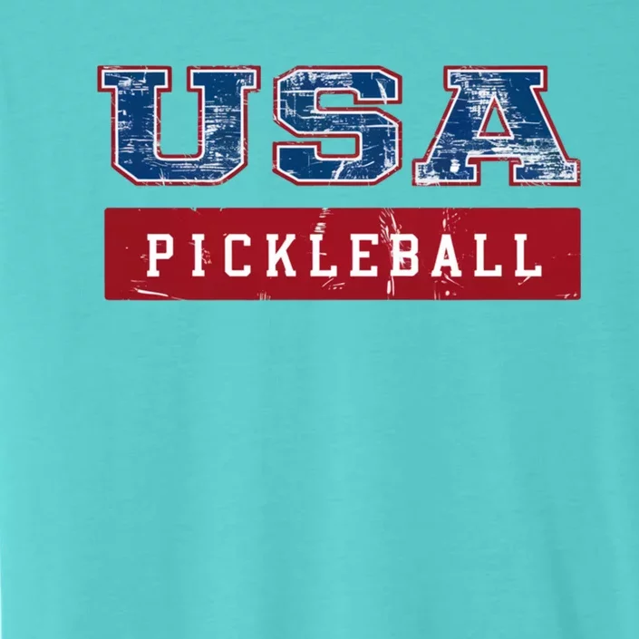 Pickleball 2024 Us Flag Patriotic American Sports Fan Usa Funny Gift ChromaSoft Performance T-Shirt