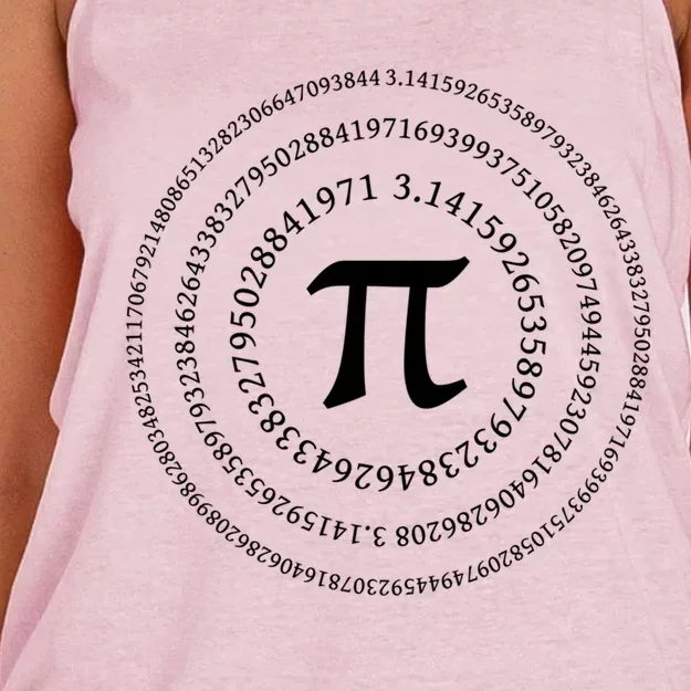 Pi 3 4 Number Symbol Pi Math Gift Women's Knotted Racerback Tank