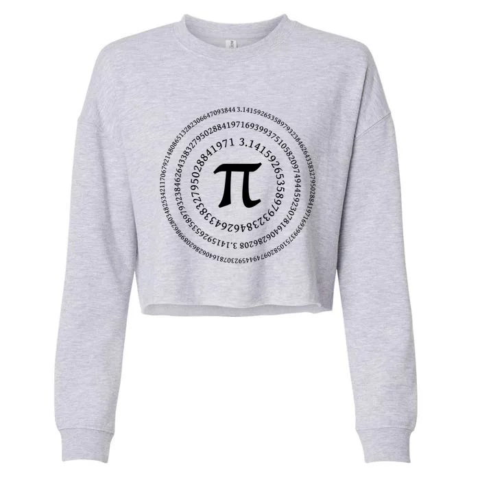 Pi 3 4 Number Symbol Pi Math Gift Cropped Pullover Crew