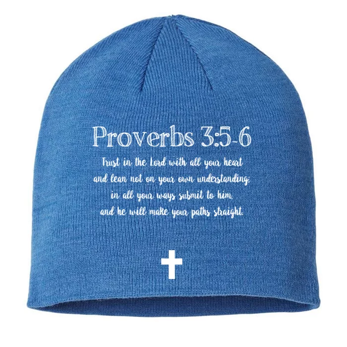 Proverbs 3:5gift6 Bible Verse Scripture Christian Cute Gift 8 1/2in Sustainable Knit Beanie