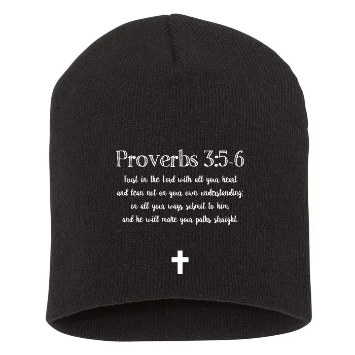 Proverbs 356 Bible Verse Scripture Christian Pullover Short Acrylic Beanie