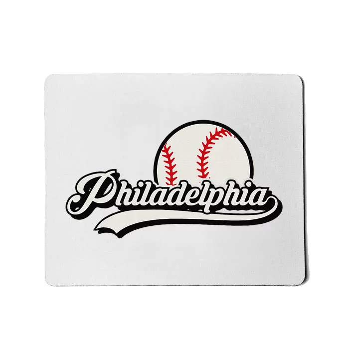 Philadelphia Baseball Downtown Skyline Mousepad