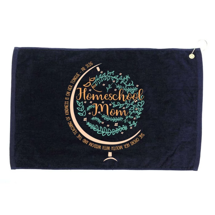 PR 31:26 Christian Homeschool Mom Grommeted Golf Towel