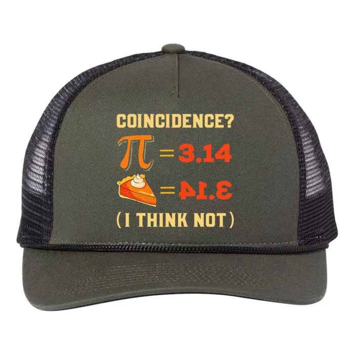 Pi 3,14 = Pie Coincidence I Think Not Pun Math Nerd Pi Day Retro Rope Trucker Hat Cap