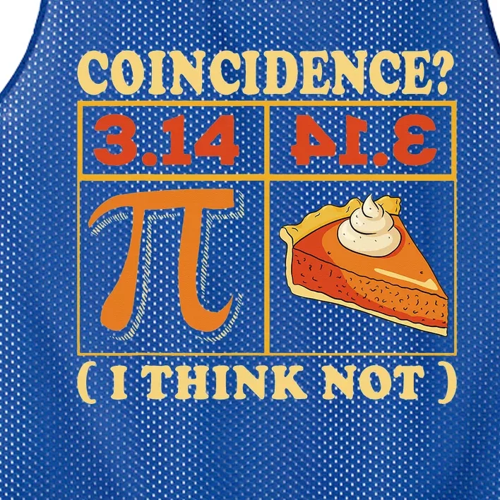 Pi 3,14 Pie Coincidence I Think Not Math Lover Nerd Pi Day Mesh Reversible Basketball Jersey Tank