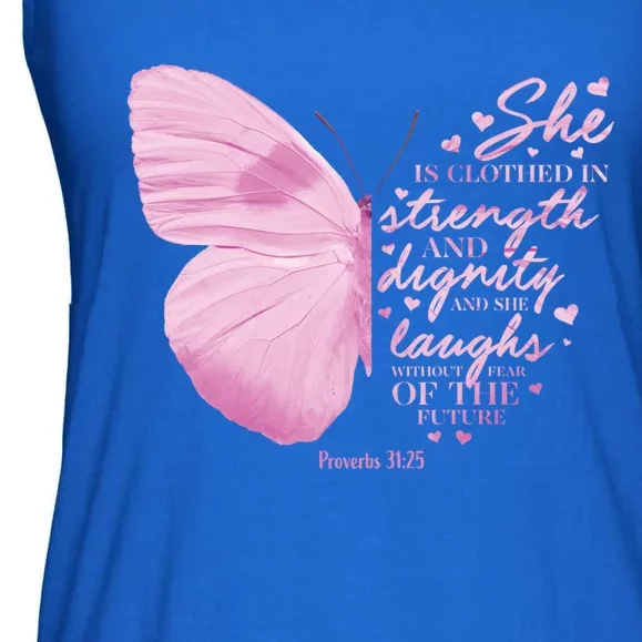 Proverbs 31 Worship Scripture Verse Gift Her Mom Great Gift Ladies Essential Flowy Tank