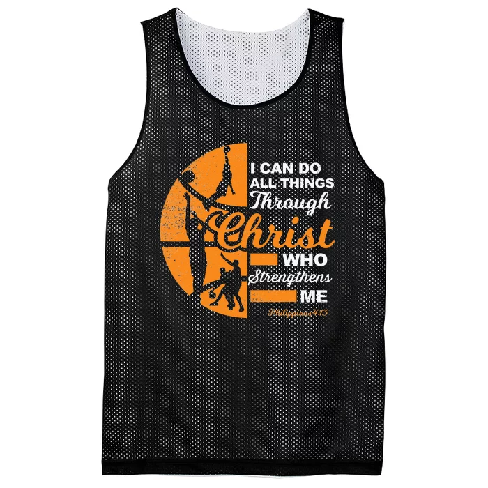 Philippians 4 13 I Can Do All Things Christian Basketball Mesh Reversible Basketball Jersey Tank