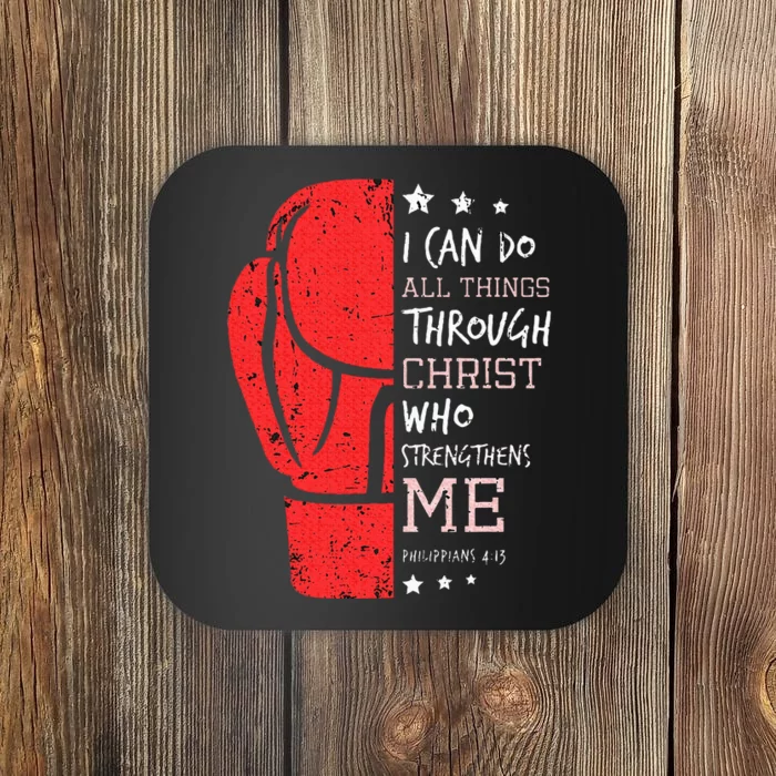 Philippians 4 13 I Can Do All Things Christian Boxing Coaster