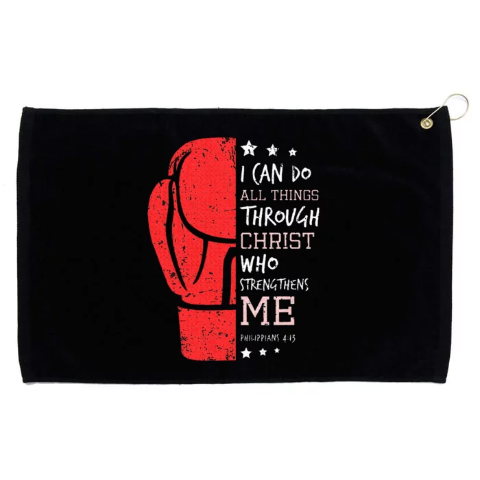 Philippians 4 13 I Can Do All Things Christian Boxing Grommeted Golf Towel