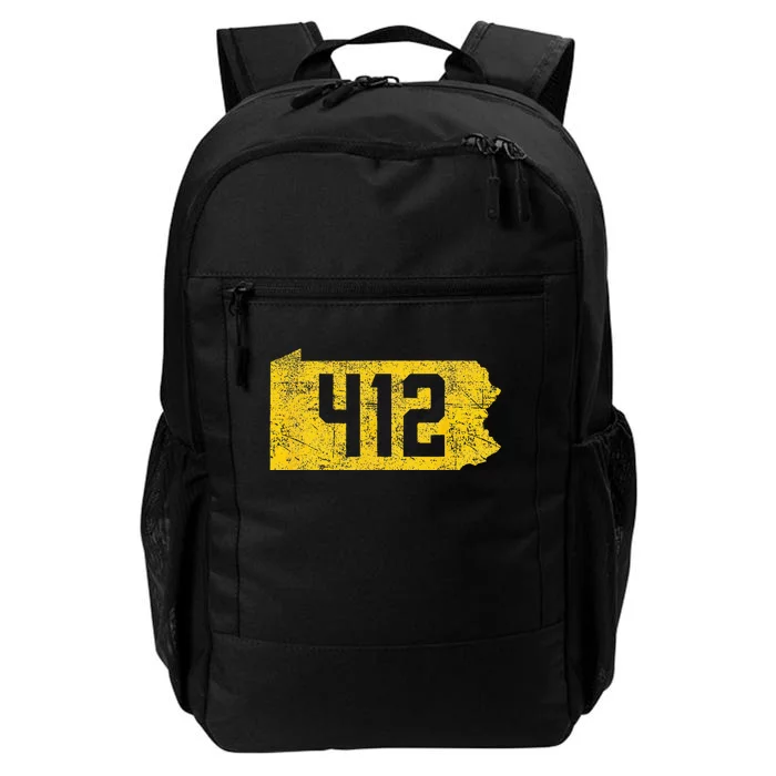 Pittsburgh 412 Area Code Yinzer Retro Souvenir Daily Commute Backpack