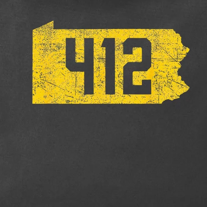 Pittsburgh 412 Area Code Yinzer Retro Souvenir Zip Tote Bag