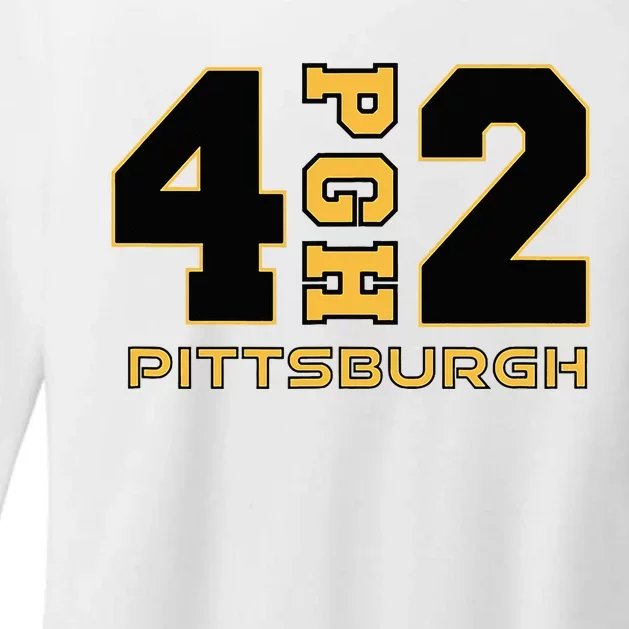 Pennsylvania 412 Area Code Burgh Steel City Local Pittsburgh Womens CVC Long Sleeve Shirt