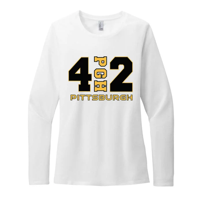 Pennsylvania 412 Area Code Burgh Steel City Local Pittsburgh Womens CVC Long Sleeve Shirt