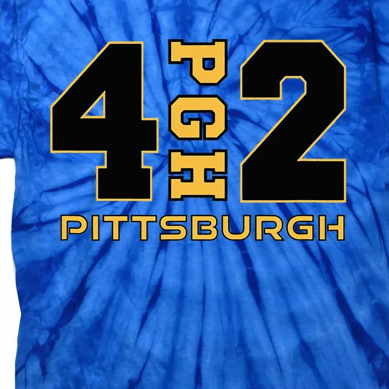 Pennsylvania 412 Area Code Burgh Steel City Local Pittsburgh Tie-Dye T-Shirt