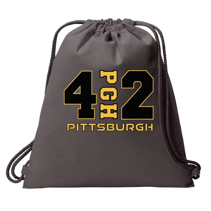 Pennsylvania 412 Area Code Burgh Steel City Local Pittsburgh Drawstring Bag