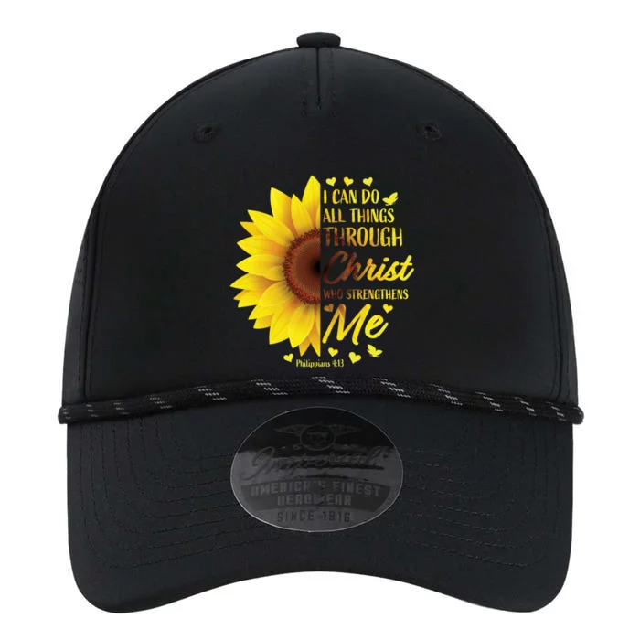 Philippians 4:13 Christian Bible Verse Funny Gift Sunflower Gift Performance The Dyno Cap