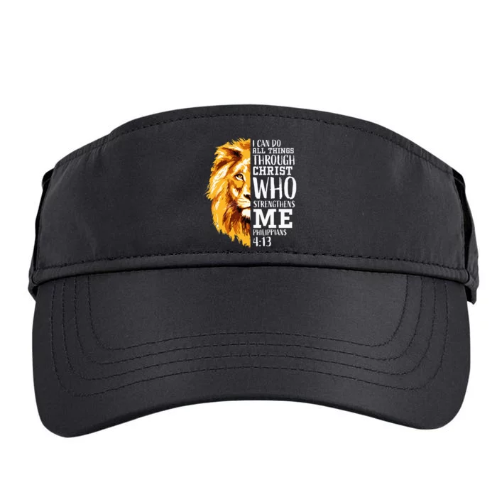 Philippians 413 Christian Verse Gifts Religious Lion Adult Drive Performance Visor