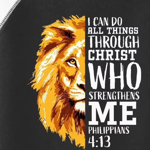 Philippians 413 Christian Verse Gifts Religious Lion Toddler Fine Jersey T-Shirt