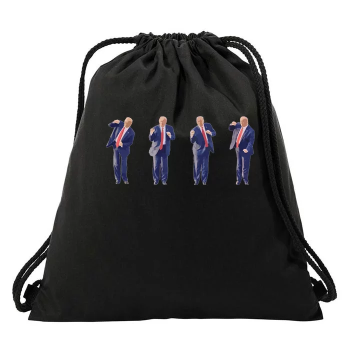 Potus 45 Dance Trump Dance Save America  Trump 45/47 Drawstring Bag