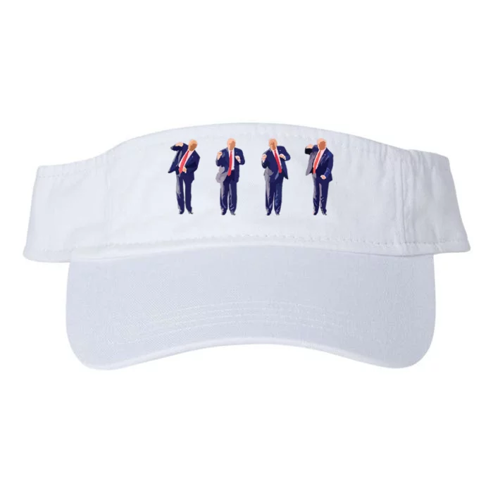 Potus 45 Dance Trump Dance Save America Trump Valucap Bio-Washed Visor