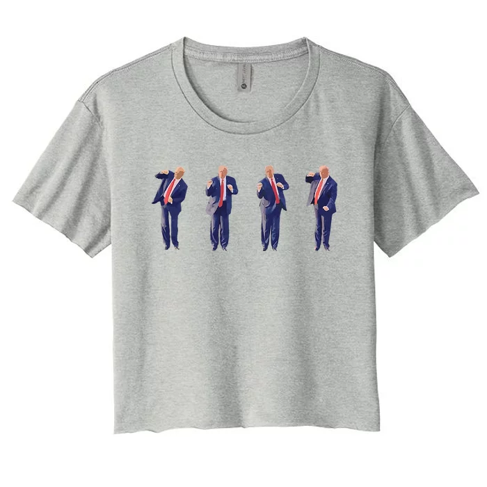 Potus 45 Dance Trump Dance Save America  Trump 4547 Women's Crop Top Tee