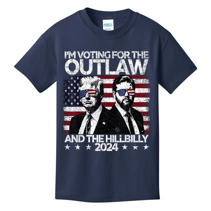 Pro 45 IM Voting For The Outlaw And The Hillbilly 2024 Kids T-Shirt