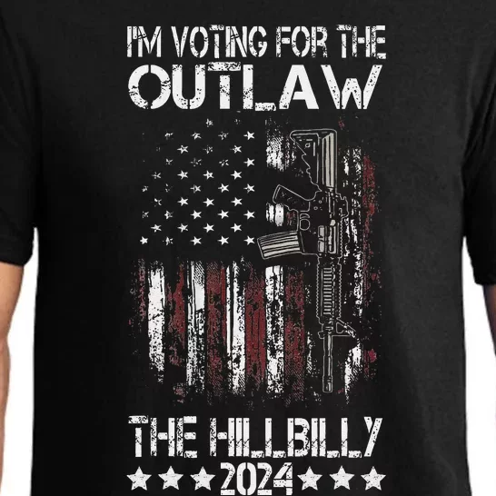 Pro 45 IM Voting For The Outlaw And The Hillbilly 2024 Pajama Set