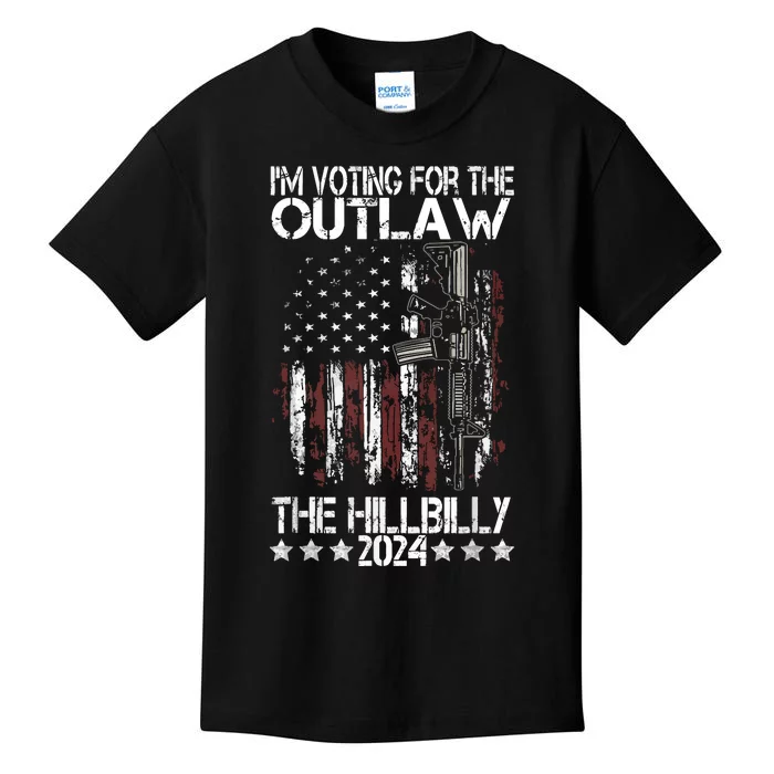 Pro 45 IM Voting For The Outlaw And The Hillbilly 2024 Kids T-Shirt