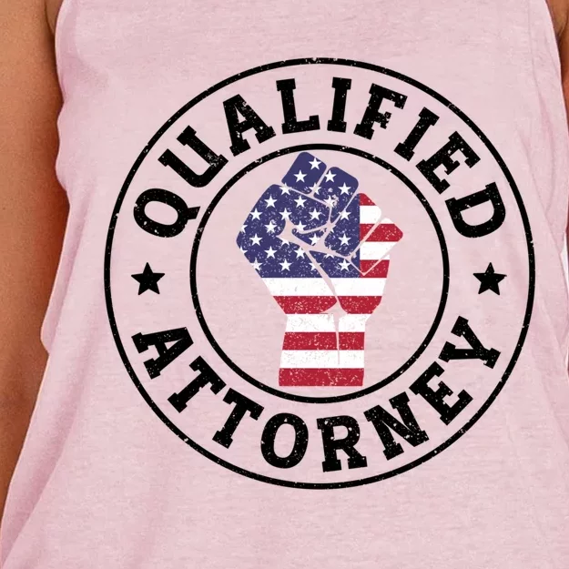 Patriotic 4th July Attorney Cute Gift Women's Knotted Racerback Tank