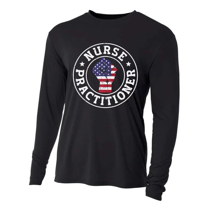 Patriotic 4th July Healthcare Nurse Practitioner Cooling Performance Long Sleeve Crew