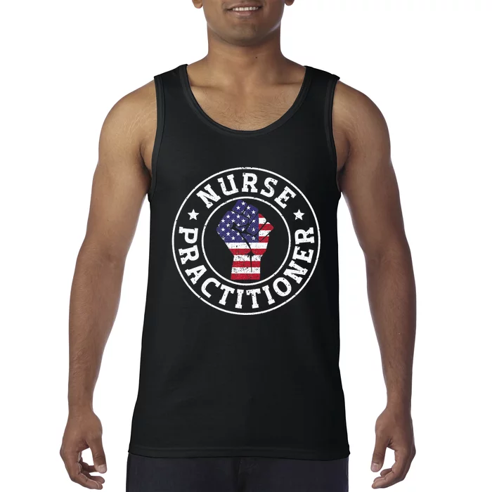 Patriotic 4th July Healthcare Nurse Practitioner Tank Top