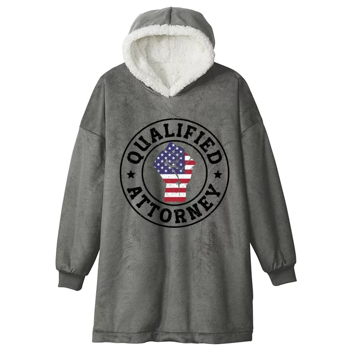 Patriotic 4th July Attorney Funny Gift Hooded Wearable Blanket