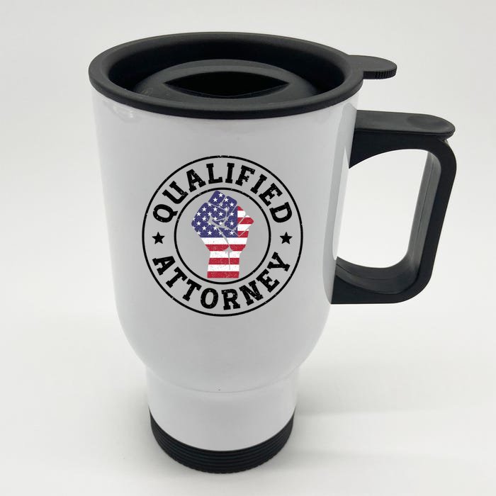 Patriotic 4th July Attorney Funny Gift Front & Back Stainless Steel Travel Mug