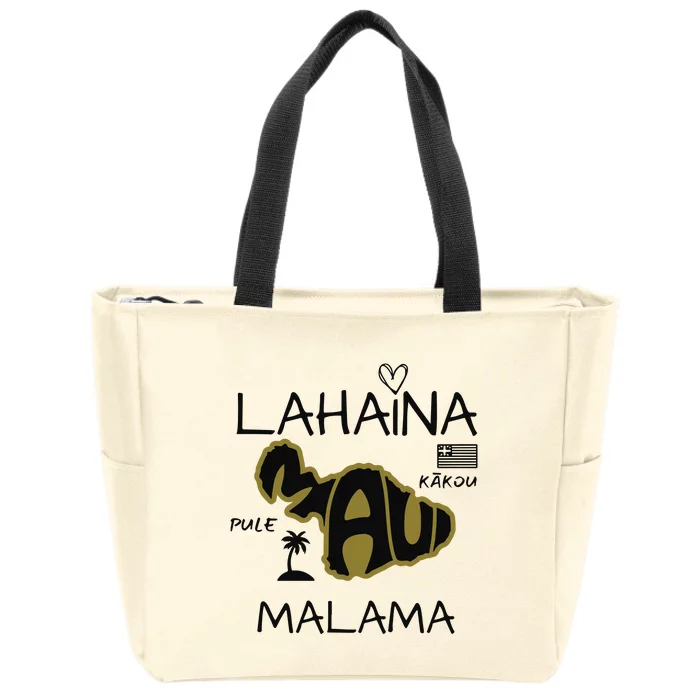 PRAY 4 LAHAINA Malama Maui Strong Zip Tote Bag