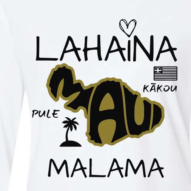 PRAY 4 LAHAINA Malama Maui Strong Womens Cotton Relaxed Long Sleeve T-Shirt