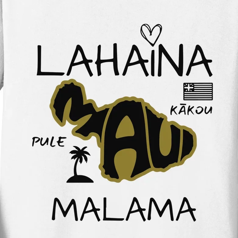 PRAY 4 LAHAINA Malama Maui Strong Kids Long Sleeve Shirt