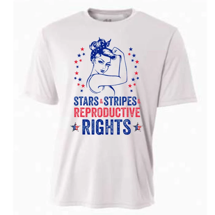 Patriotic 4th Of July Stars Stripes Reproductive Right Cooling Performance Crew T-Shirt